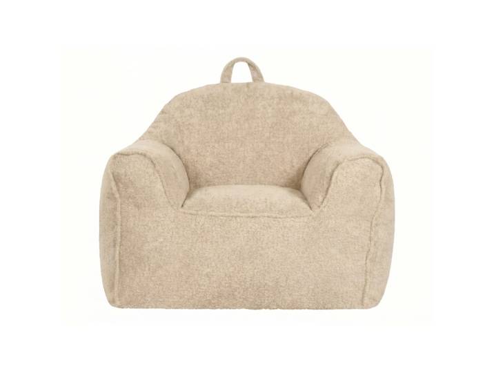 Pouf en polyester et mousse gris 86x92x80 cm