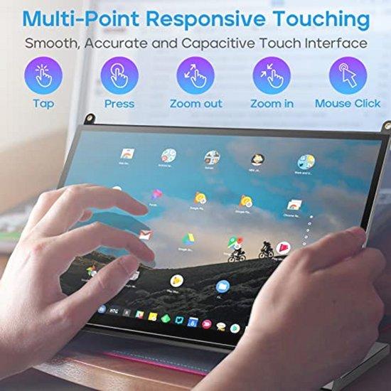 Tragbarer 7-Zoll-Touchscreen-Monitor mit HDMI- und USB-Anschluss für Raspberry Pi