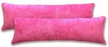 Fresh Ideas Velvet Body Pillow Cover 2-Pack Body Pillow Cover by Fresh Ideas in Pink