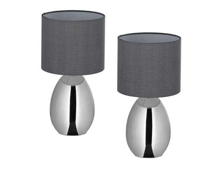 Relaxdays Nachttischlampe 2er Set