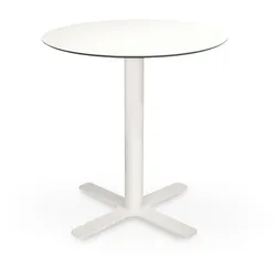 Runder Tisch Ø70 Goya Hpl garbar Holz Metall Weiß