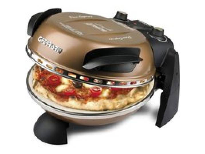 G3 Ferrari G10006 Four à Pizza Exprimer Plaisir 1200 W 400°C Pierre Réfractaire 31 cm Minuteur 5 Livre de Recettes Cuivre