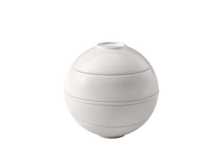 Villeroy & Boch – La Petite Boule White Snacking-Set 5 teilig Weiß, Spülmaschinenfest, Mikrowellensicher, Geschirrset Modern, Außergewöhnliches Geschirr, Kugelgeschirr, Deko, Premium Porzellan