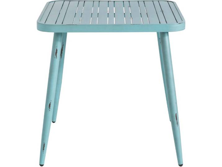 SIGNATURE - Quadratischer Gartentisch aus Aluminium Blau 75 cm