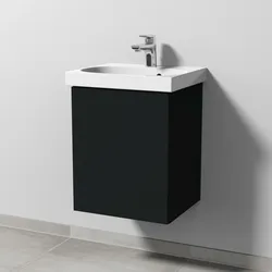 Sanipa 3way Waschtischunterbau zu Geberit Acanto Waschtisch mit 1 Tür, Vulkan-Matt SP4131V