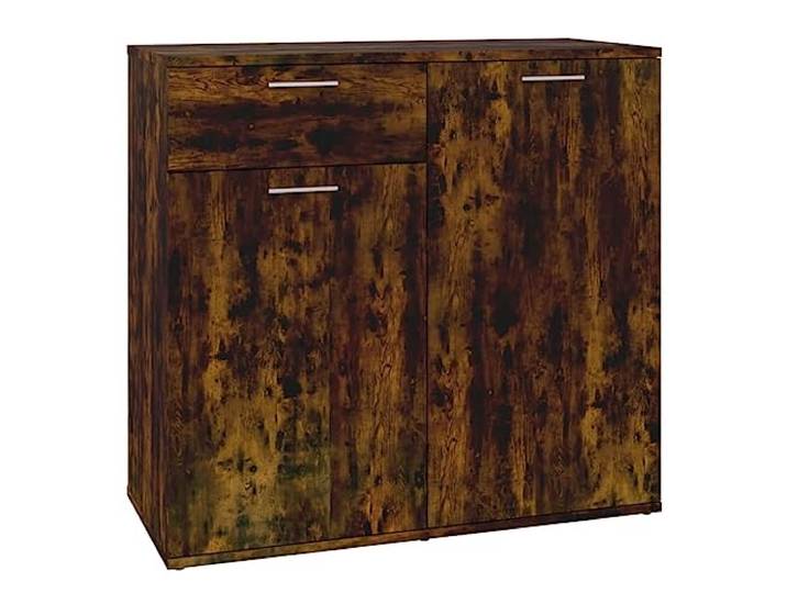 vidaXL Sideboard Kommode Anrichte Schrank Beistellschrank Mehrzweckschrank Standschrank Flurschrank Räuchereiche 80x36x75cm Holzwerkstoff
