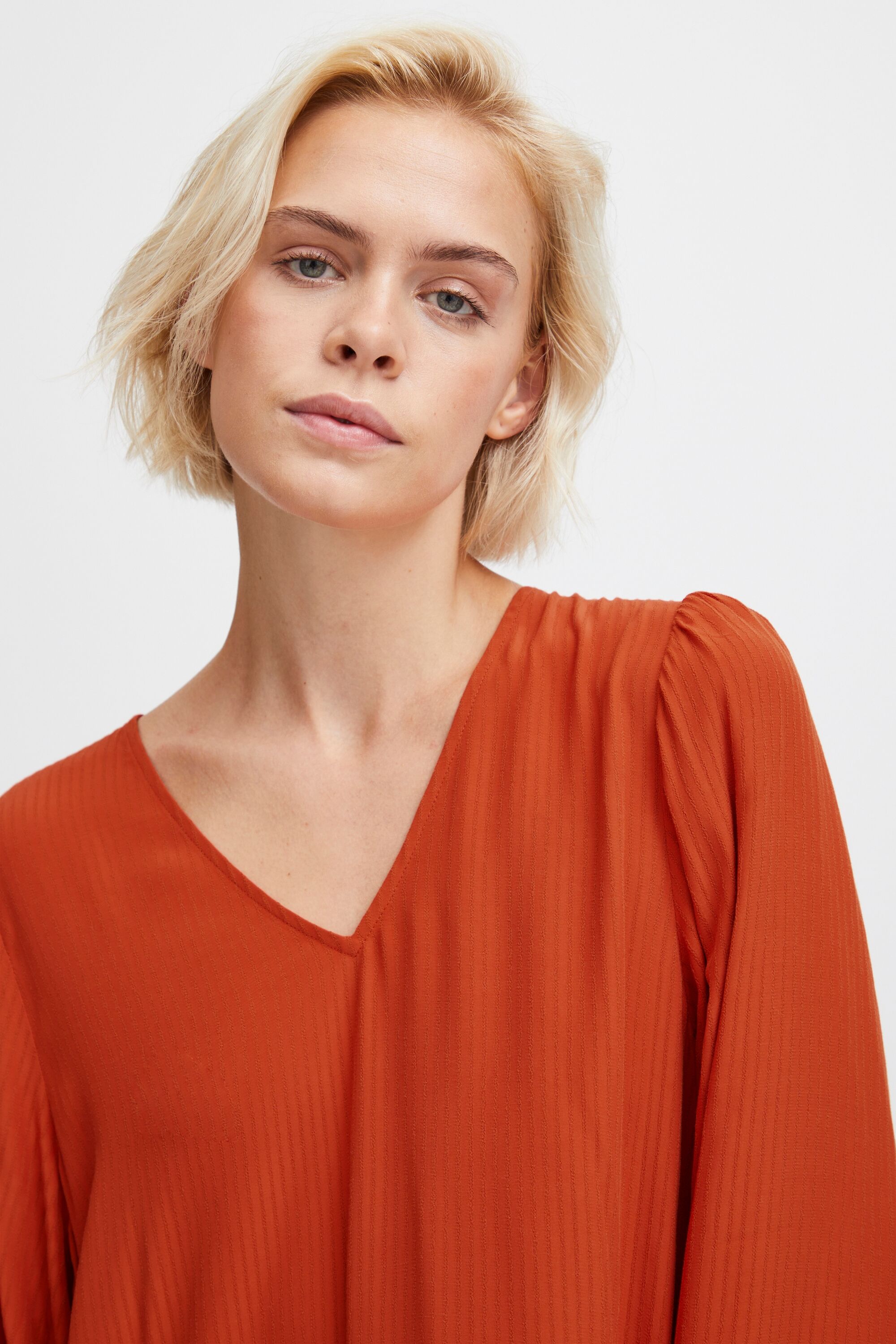 Midikleid ICHI "Damen Kleid IHCALOVA", Damen, Gr. 36, N-Gr, rot (rooibos tea), Obermaterial: 100% Viskose CV., Kleider Midikleid