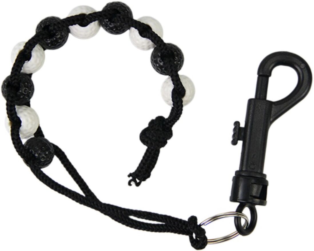 INF Golf-Perlen-Punktezähler als Armband, gekreuztes Design, ABS und Polyester, 34cm