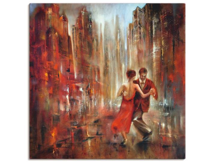 Leinwandbild ARTLAND Tango , rot (farbe bild(er): rot), B:100cm H:100cm, Bilder, Leinwandbild, auf Holzrahmen gespannt