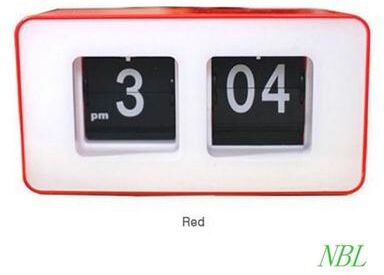 Uplift Picks Classic Automatic Flip Desk Clock Retro Large Number Table Clock orange