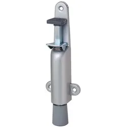 OT-Türfeststeller, mit Tretbolzen, Hub 30mm, 1026, silberfarbig einbrennlackiert