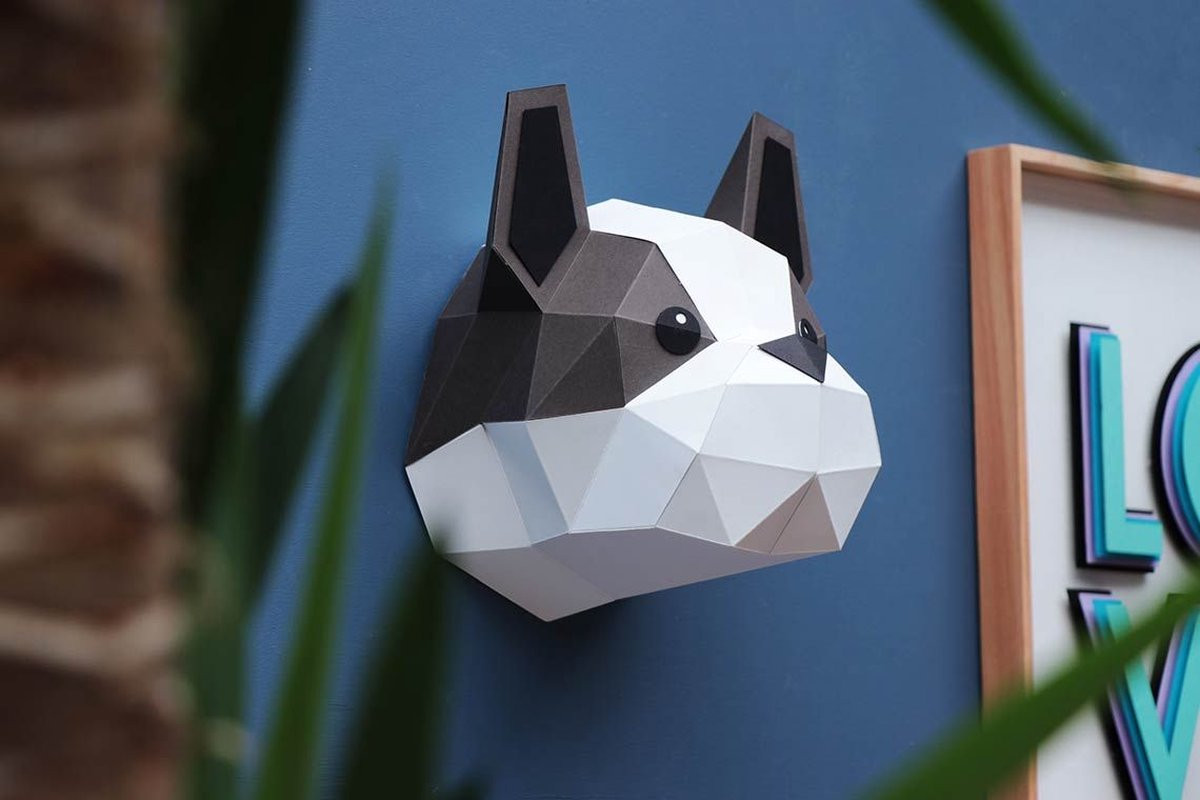 Assembli Paper Frenchie Pup Tabletop Decoratie