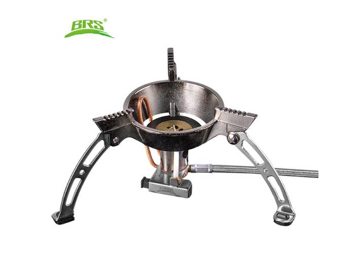 BRS Série 11 Réchaud à gaz de camping avec sac de transport et adaptateur multifonction, 3240 W