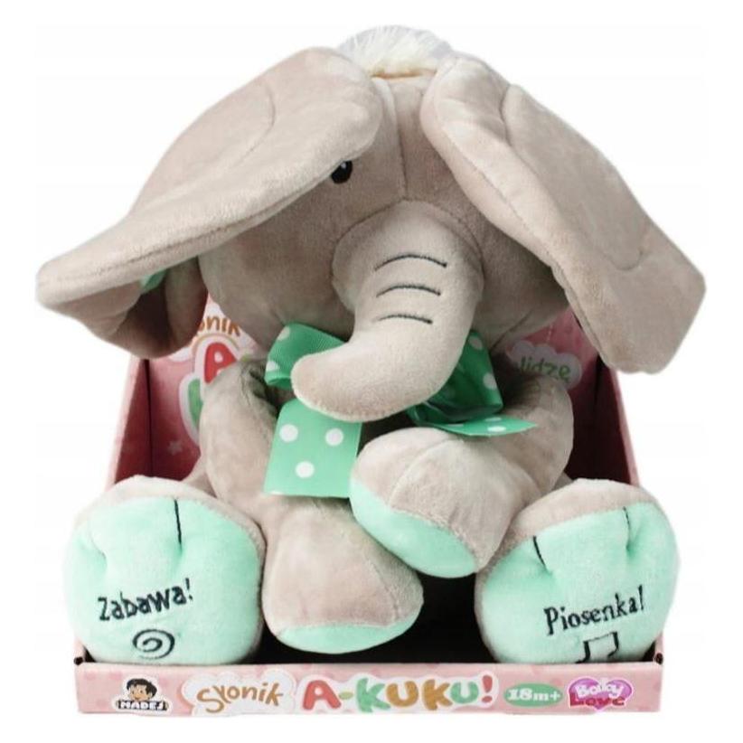 MADE Interaktives Maskottchen Elefant A Kuku, Beige und Mint, 24 cm (24 cm) (003780)