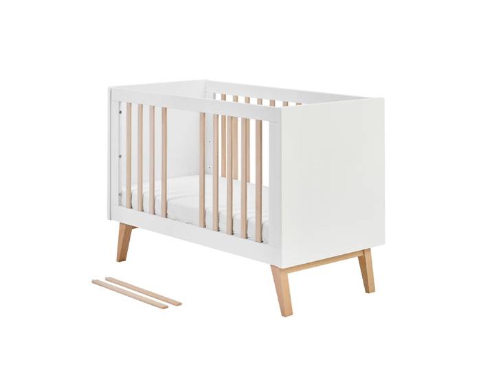 Lit évolutif 60x120 Pinio Swing - Blanc et bois