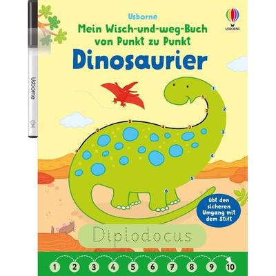 Mein Wisch-und-weg-Buch von Punkt zu Punkt: Dinosaurier, Taschenbuch von , Usborne, 978-1-78941-039-6
