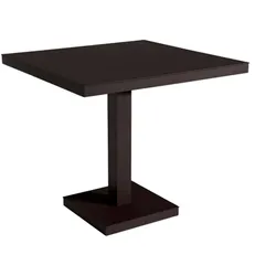 Quadratischer Tisch Mittelfuß 90x90 Barcino Resol Grau Schwarz
