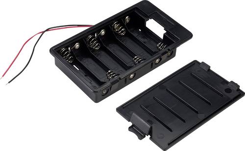 TRU COMPONENTS SBH361A Batteriehalter 6x Mignon (AA) Kabel