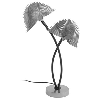 KAYOOM Tischleuchte "Tischlampe Twinflame 125", silber, 2, H: 60cm, 1 Stk., Leuchten, Dekorative Tischlampe mit zwei Lichtobjekten aus Metall, Tischleuchte