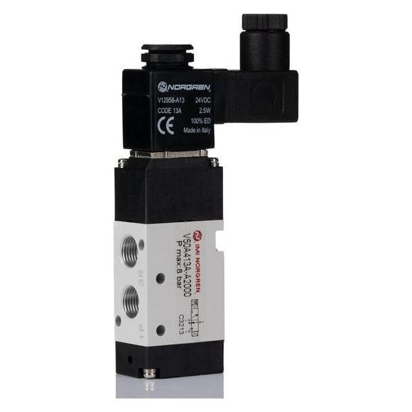 RS PRO 3/2 Solenoid / Air Valve, G1/8", 24VDC (9076384)