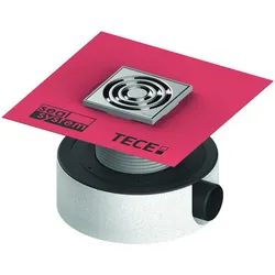 TECEdrainpoint S 115 Ablaufset, superflach, mit werkseitig montierter Seal System-Dichtmanschette und Wassergeruchsverschluss, 3601107