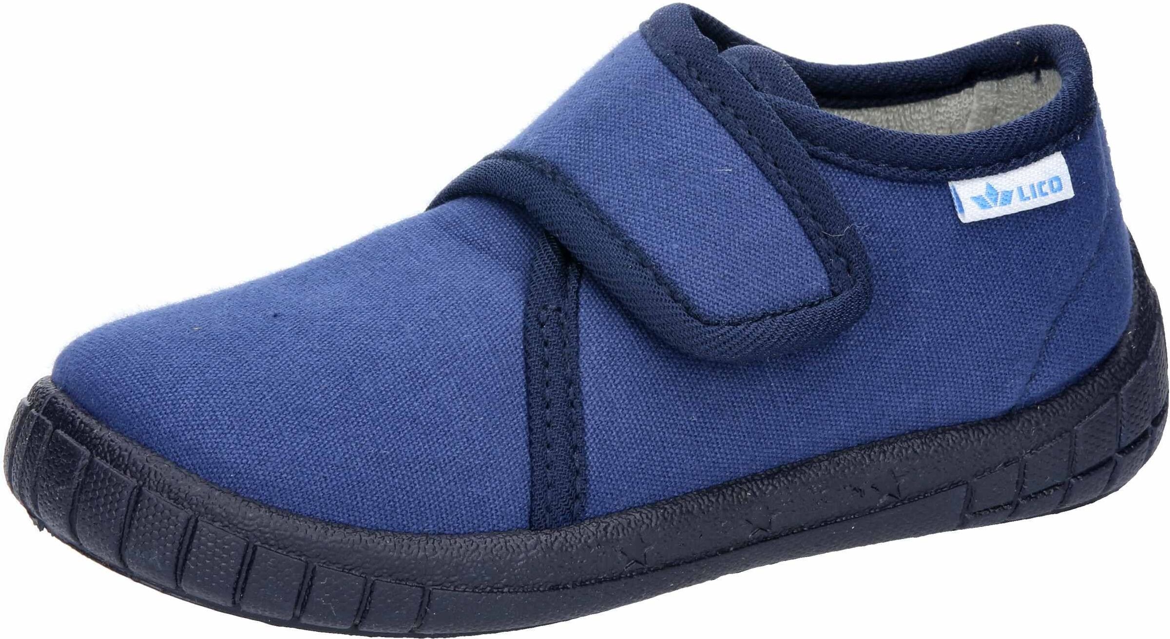 Hausschuh LICO "Hausschuh Cookie Boy", Jungen, Gr. 25, Textil, blau, Synthetik, Schuhe Hausschuh