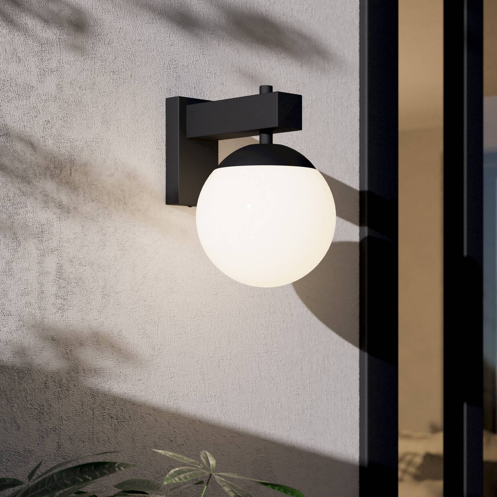 EGLO Applique extérieur Bufalata, dimmable, noir, Métal, Applique Exterieur