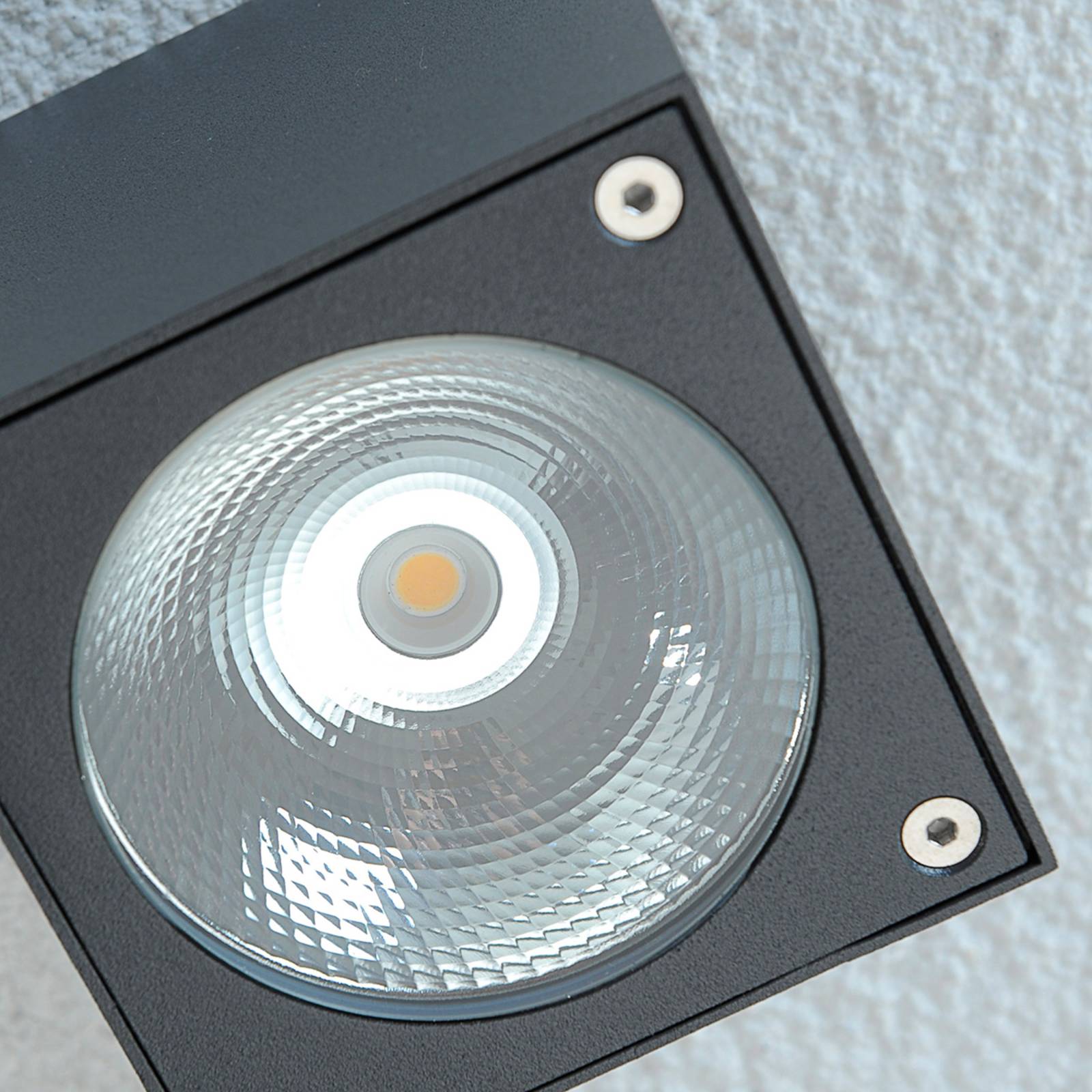 LED Außendeckenleuchte CORDY Lucande, schwarz, Aluminium, Modern, LED Deckenleuchten