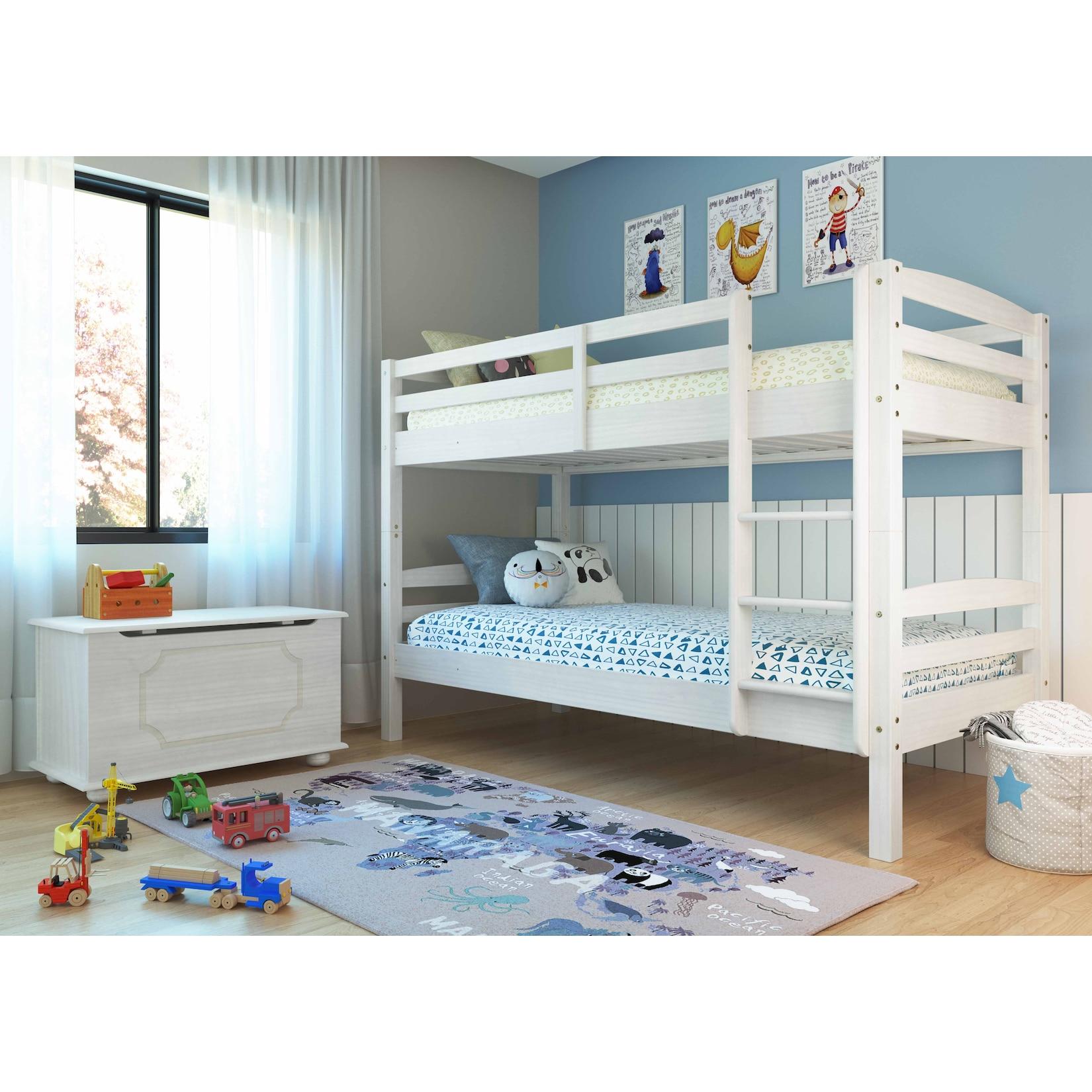 Inter Link Etagenbett >Annika< 90x200 weiss + 2 Lattenroste