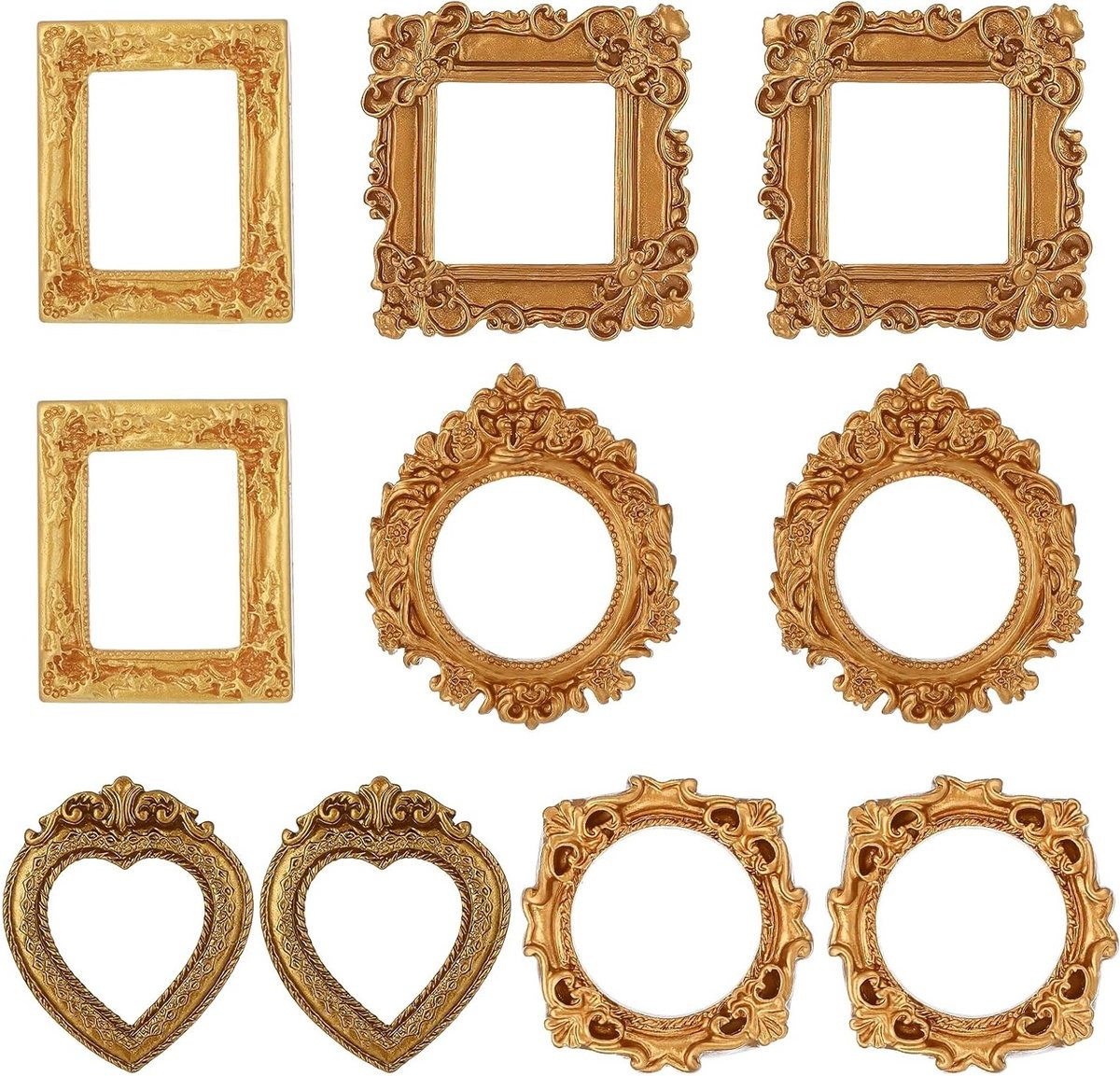 Set van 10 Vintage Mini Fotolijsten voor DIY Sieraden en Decoratie