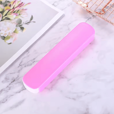 Inspire Curations EcoCarry Portable Cutlery Storage Box Wheat Straw Tableware Travel Case pink