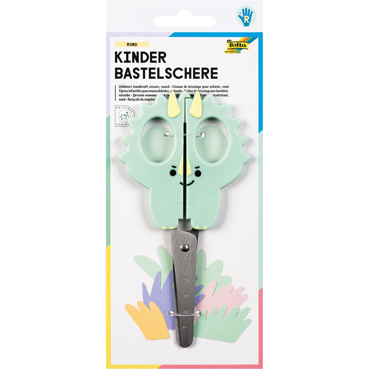 folia Kinderschere DINO grün 16,0 cm