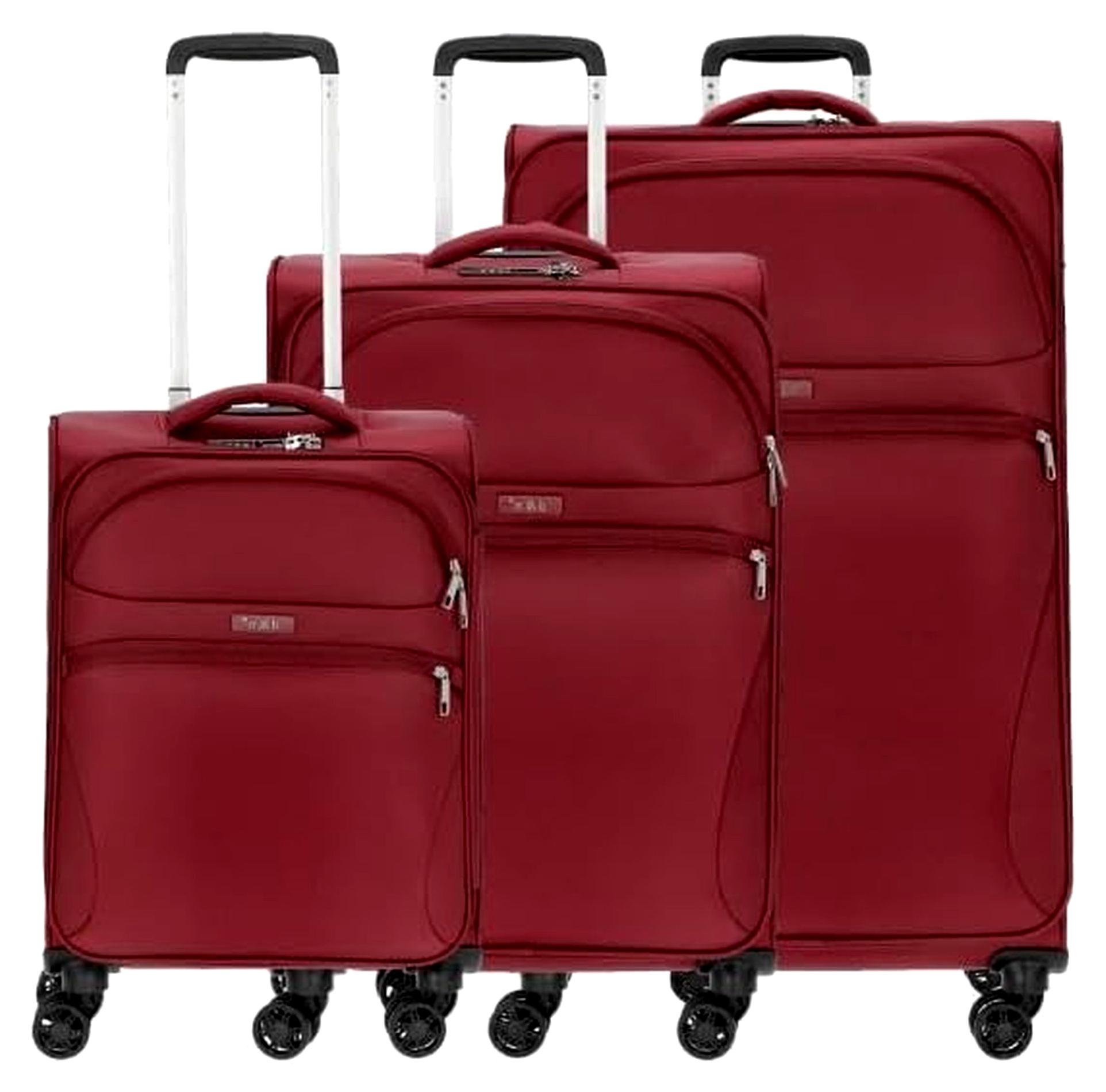 D&N Travel Line 9104 - Trolley-Set, 3-teilig, Bordeaux