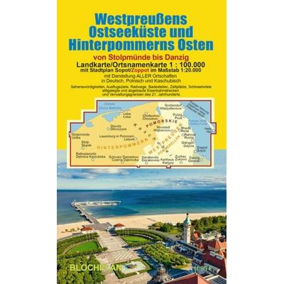 Landkarte Westpreußens Ostseeküste und Hinterpommerns Osten 1:100.000, Sonstige von Dirk Bloch, Blochplan, 978-3-9825252-5-9