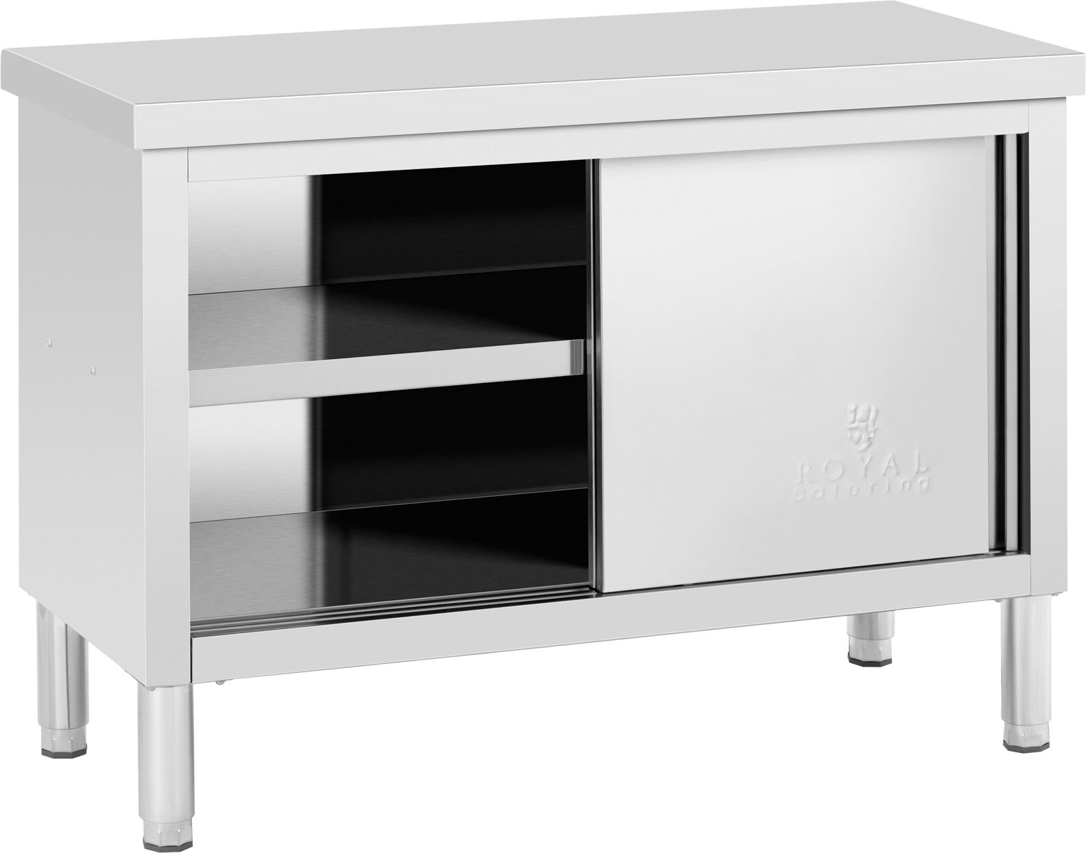 Edelstahl-Arbeitsschrank - ECO - 120 x 50 cm - 330 kg - Royal Catering RCAT-120/50-WT