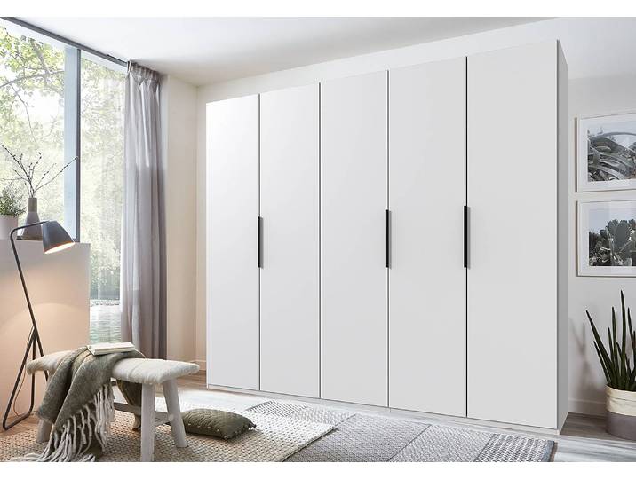 Armoire portes battantes Level36 216cm B 250cm Blanc/Blanc Sans portes miroir