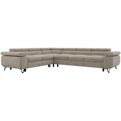 ECKSOFA NORDEN L - Greige Stukture - Rechts Seite