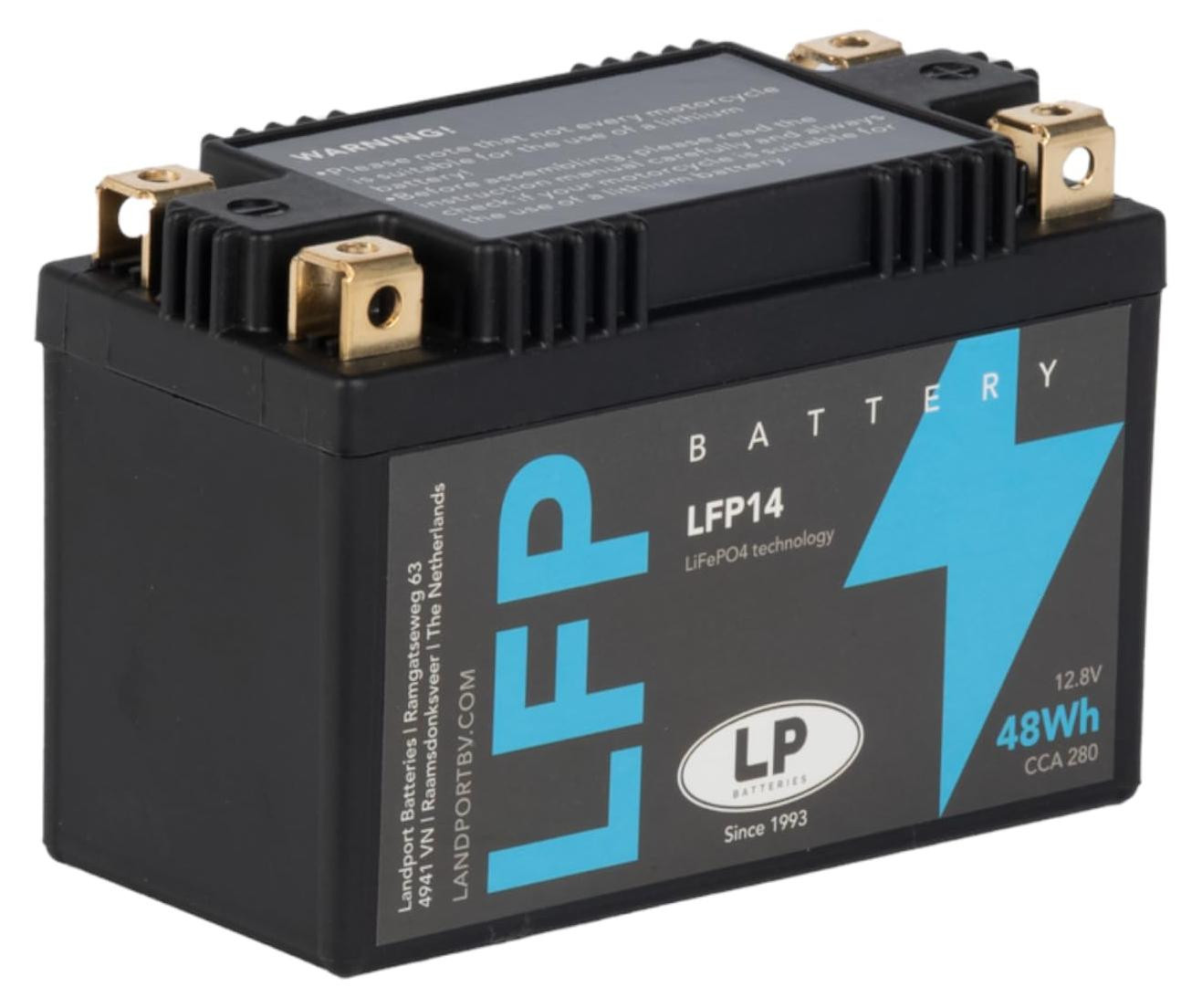 Accossato Lithiumaccu compatibel met Vespa GTS Super 300cc (2008-2016)