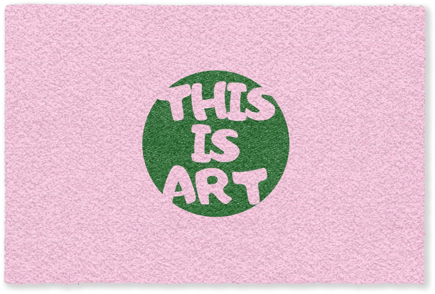 MuchoWow Deurmat This is art - Cirkel - Groen - B/D: 60 x 40 cm