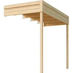 Weka Anbaudach für Gartenhaus Batu 3 naturbelassen 150 x 300 cm