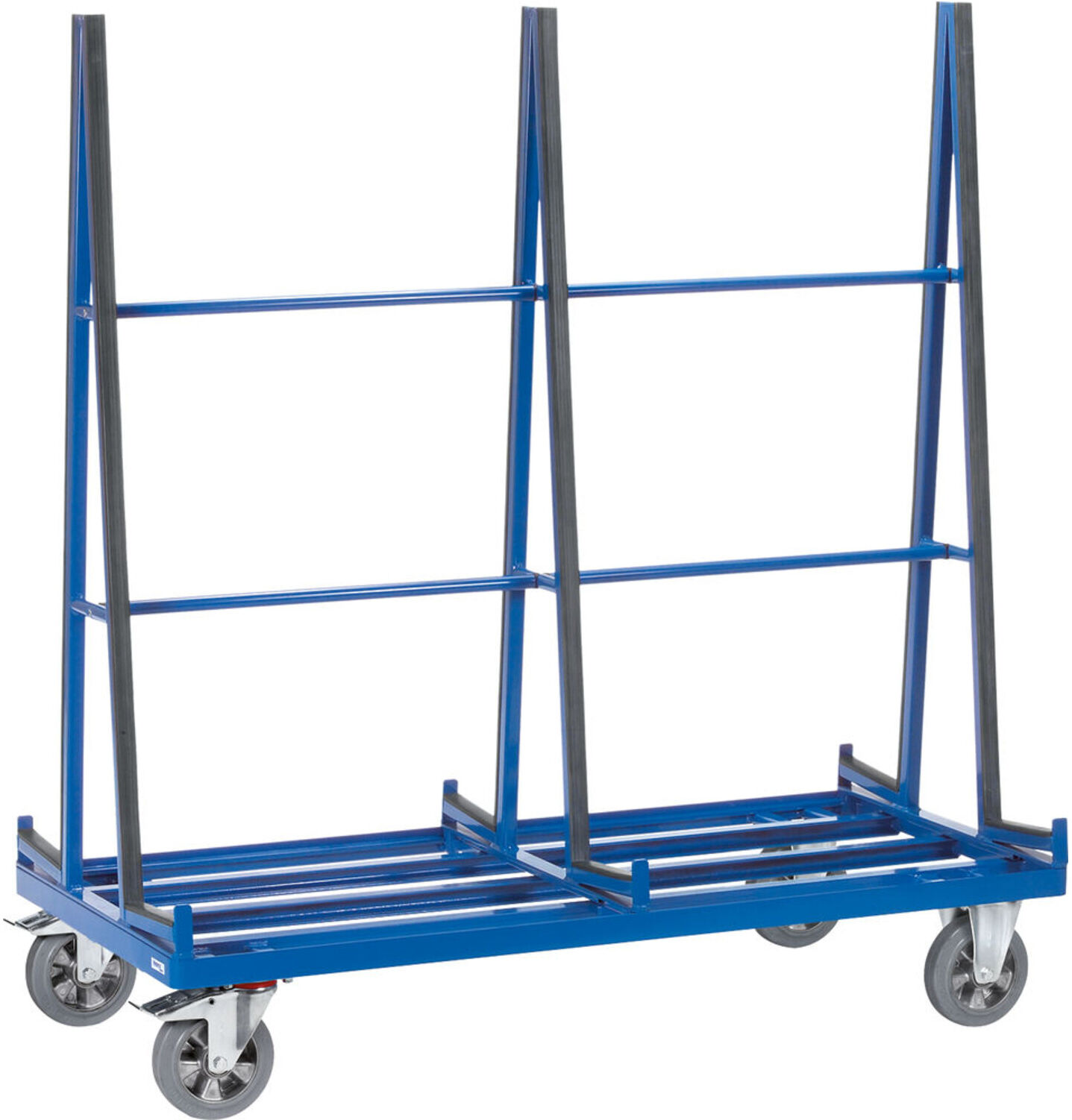 fetra Plattenwagen 4475-beidseitig - Tragkraft 1200kg Elastic-Vollgummi-Reifen)