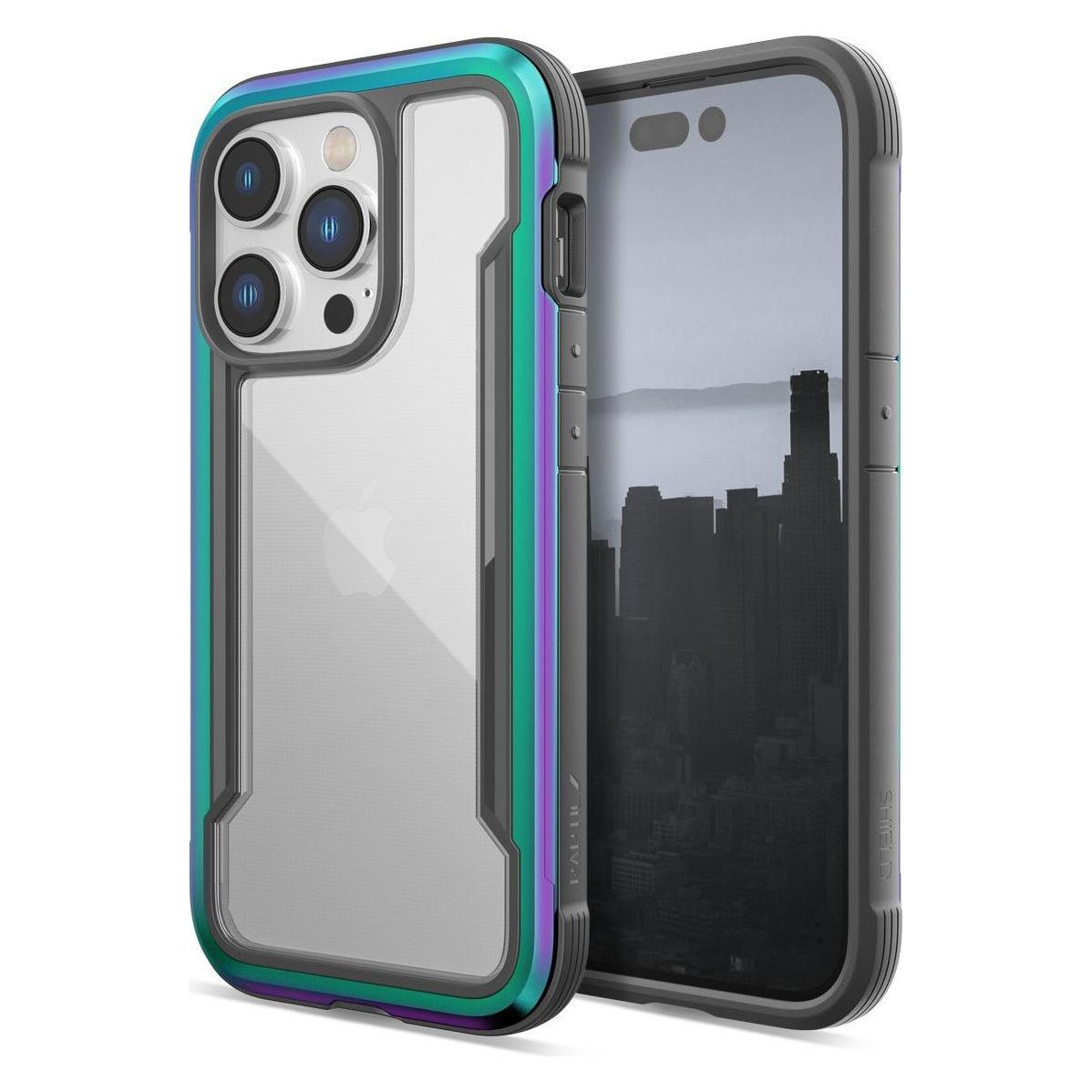 X-Doria Shield Case iPhone 14 Pro armored opal cover (Apple iPhone 14 Pro) (Raptic Shield for iPhone 14 Pro Iridescent)