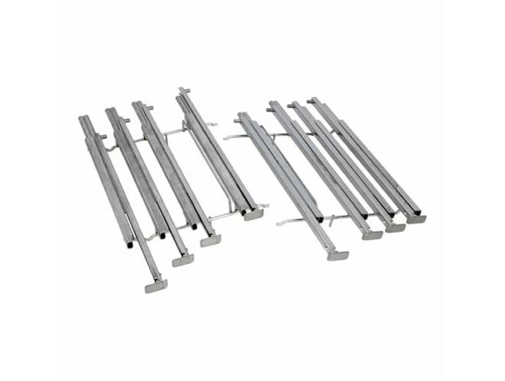 LPPP Teleskopauszug 4-fach Vollauszug kompatibel mit NEFF 00708572 Backofen Auszugsschienen Nachrüstsatz für Bosch, Siemens, Constructa, Gaggenau, Junker, 60 cm Öfen, Edelstahl, Herd