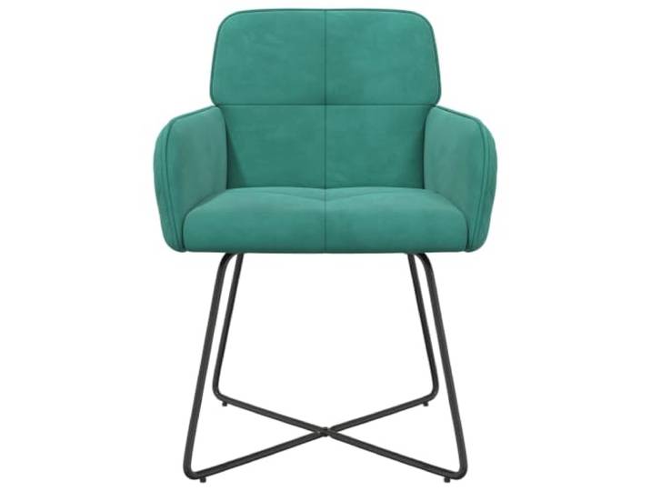KTHLBRH Einheit 6 Esszimmerstühle Türkis Samt 59 x 56,5 x 86 cm Gestell aus robustem Metall, ergonomische Rückenlehne, einfache Montage, Reinigung mit feuchtem Tuch