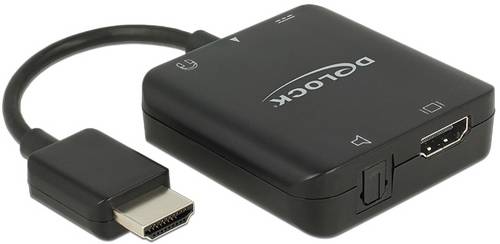 Delock 62784 HDMI / USB-Micro-B Adapter [1x HDMI-Stecker - 1x HDMI-Buchse, Micro-USB-Buchse] Schwarz
