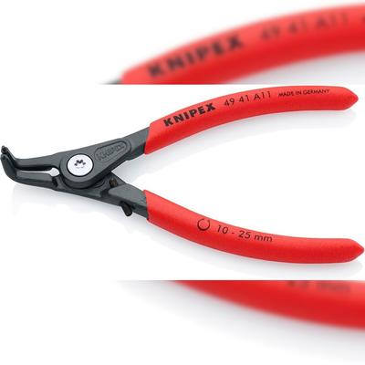 KNIPEX Präzisions-Sicherungsringzange für Außenringe auf Wellen, grau atramentiert, 130 mm