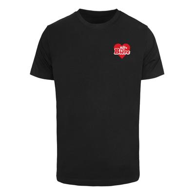 T-Shirt MISTERTEE "MisterTee Bierherz Tee", Herren, Gr. M, schwarz, 100% Baumwolle, bedruckt, normal, Rundhals, Shirts T-Shirt