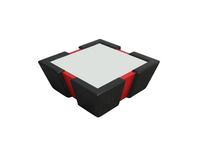 Sofa Dreams Couchtisch Leder Apollonia Tisch mit Sicherheitsglasplatte 12mm