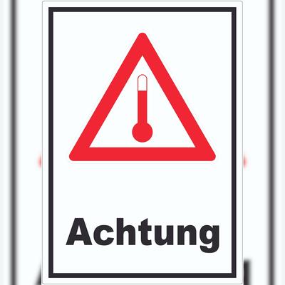HB-Druck Aufkleber Gefahrgutklasse Hot Achtung Heiß A7 (74x105mm)