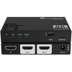 FeinTech SP210 HDMI 2.1 Splitter 1 In 2 Out 4K 120Hz Downscaler, Switch Box